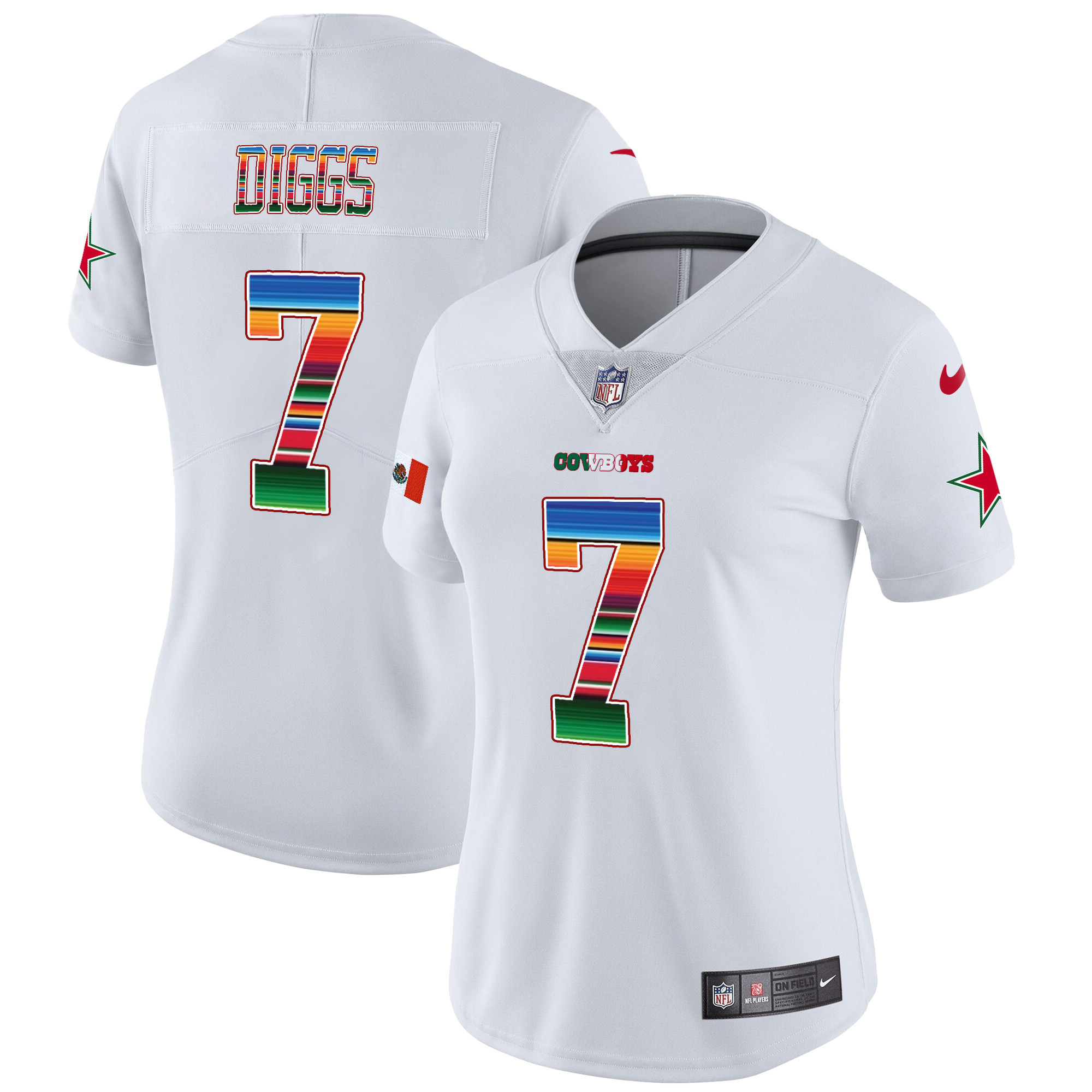 Trevon Diggs Women's Dallas Cowboys Mexico Vapor Limited White Jersey - All Stitched 