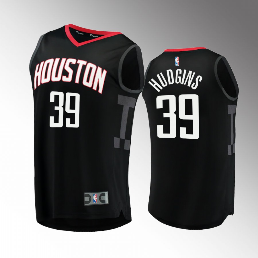 Trevor Hudgins Rockets #39 Black Jersey Fast Break 2022-23
