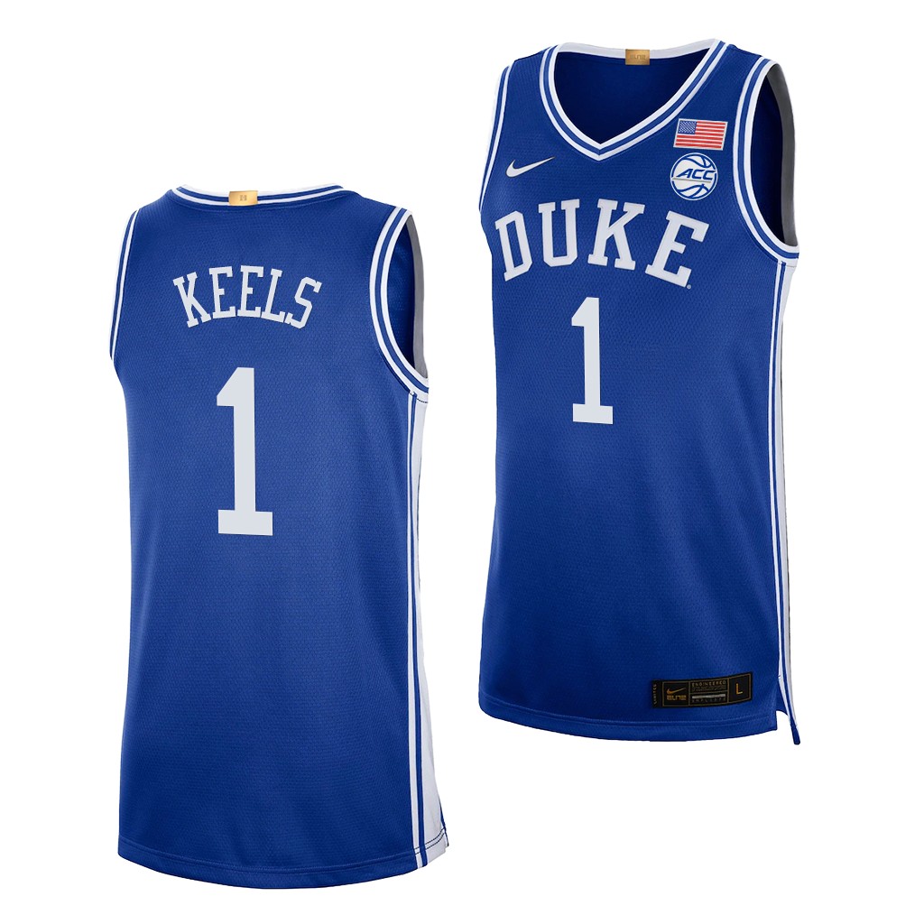 Trevor Keels #1 Duke Blue Devils 2021-22 College Royal Jersey