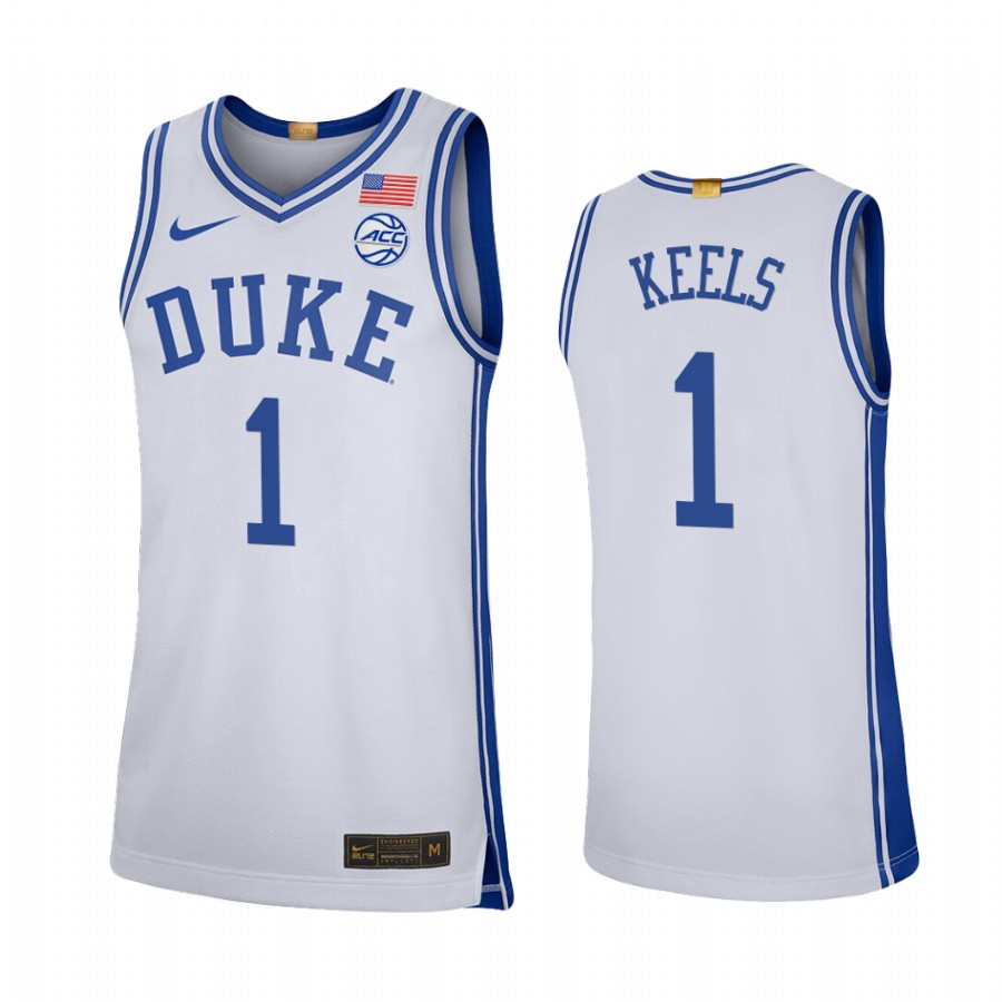 Trevor Keels Duke Blue Devils White Jersey 2021-22 College Limited
