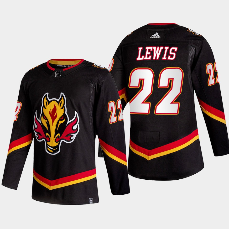 Trevor Lewis 22 Calgary Flames Alternate Black Stitched Jersey 2022-23