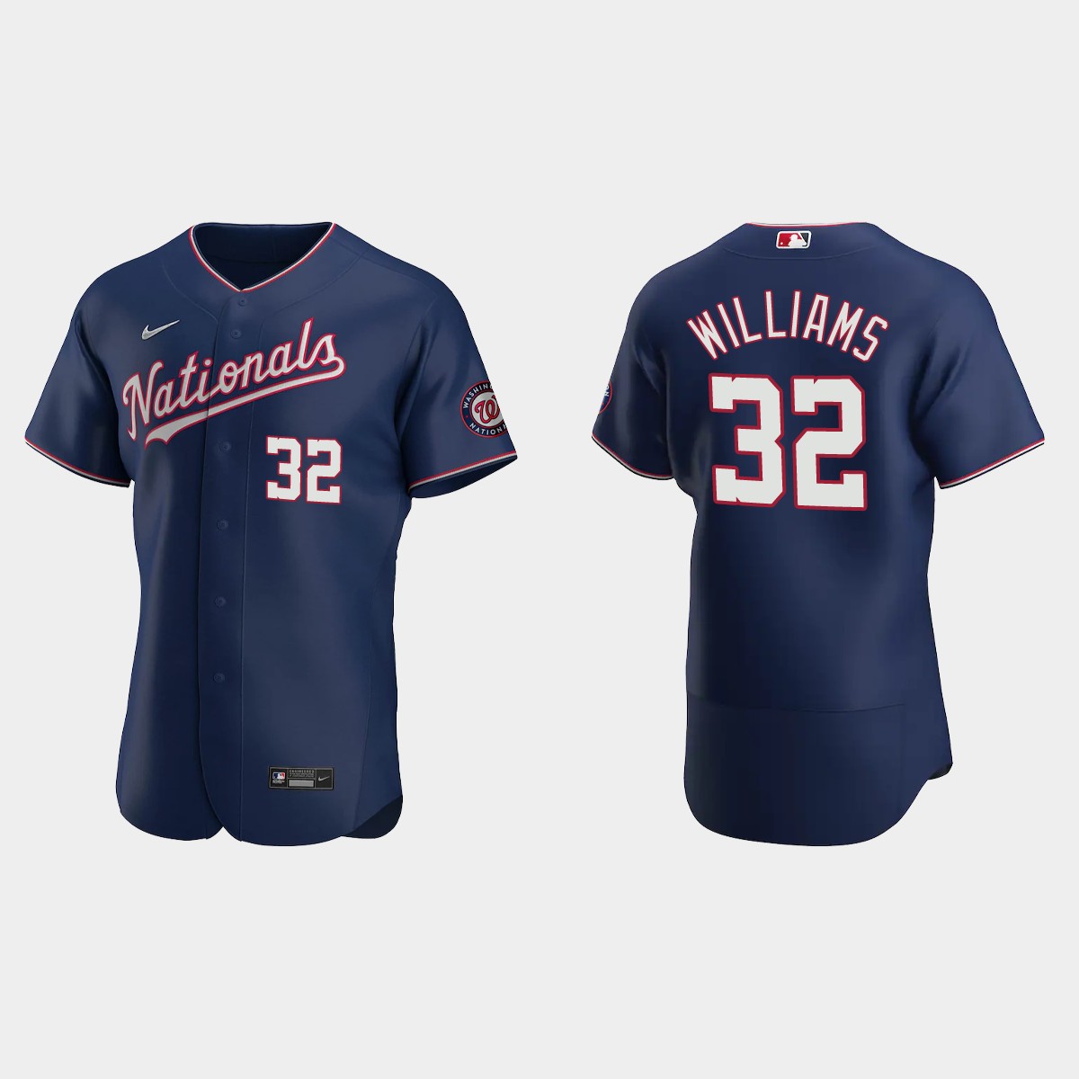 Trevor Williams Washington Nationals Alternate Jersey - Navy