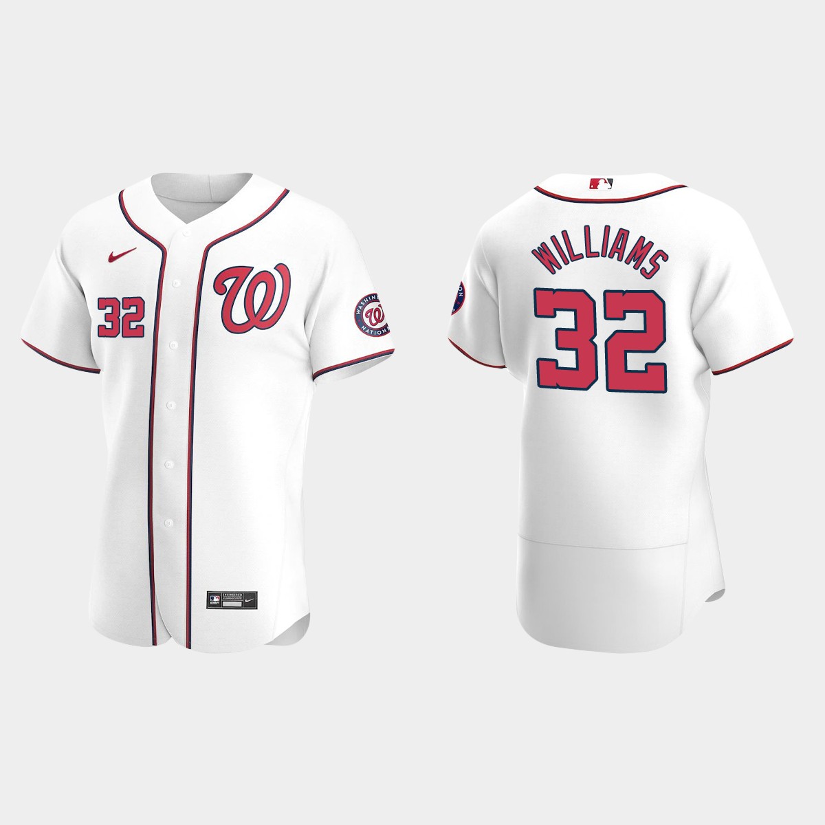 Trevor Williams Washington Nationals Home Jersey - White