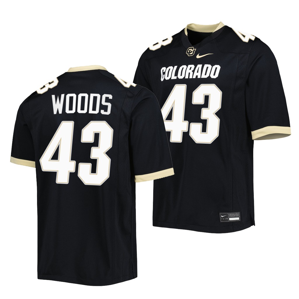 Trevor Woods Colorado Buffaloes Untouchable Jersey Men's Black #43 Uniform