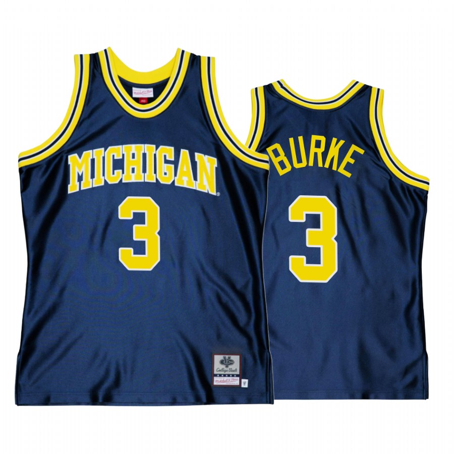Trey Burke Michigan Wolverines Navy Jersey Throwback Alumni