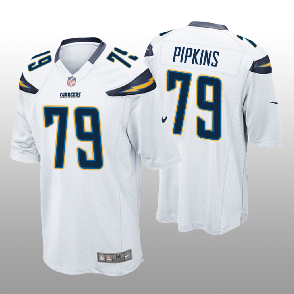 Trey Pipkins Los Angeles Chargers White NFL Draft Game Jersey