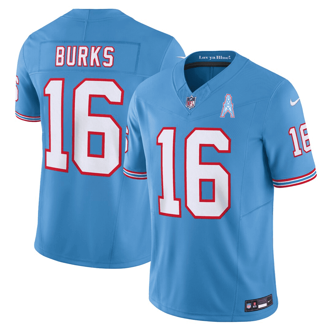 Treylon Burks Men's Tennessee Titans Throwback Jersey - All Stitched 