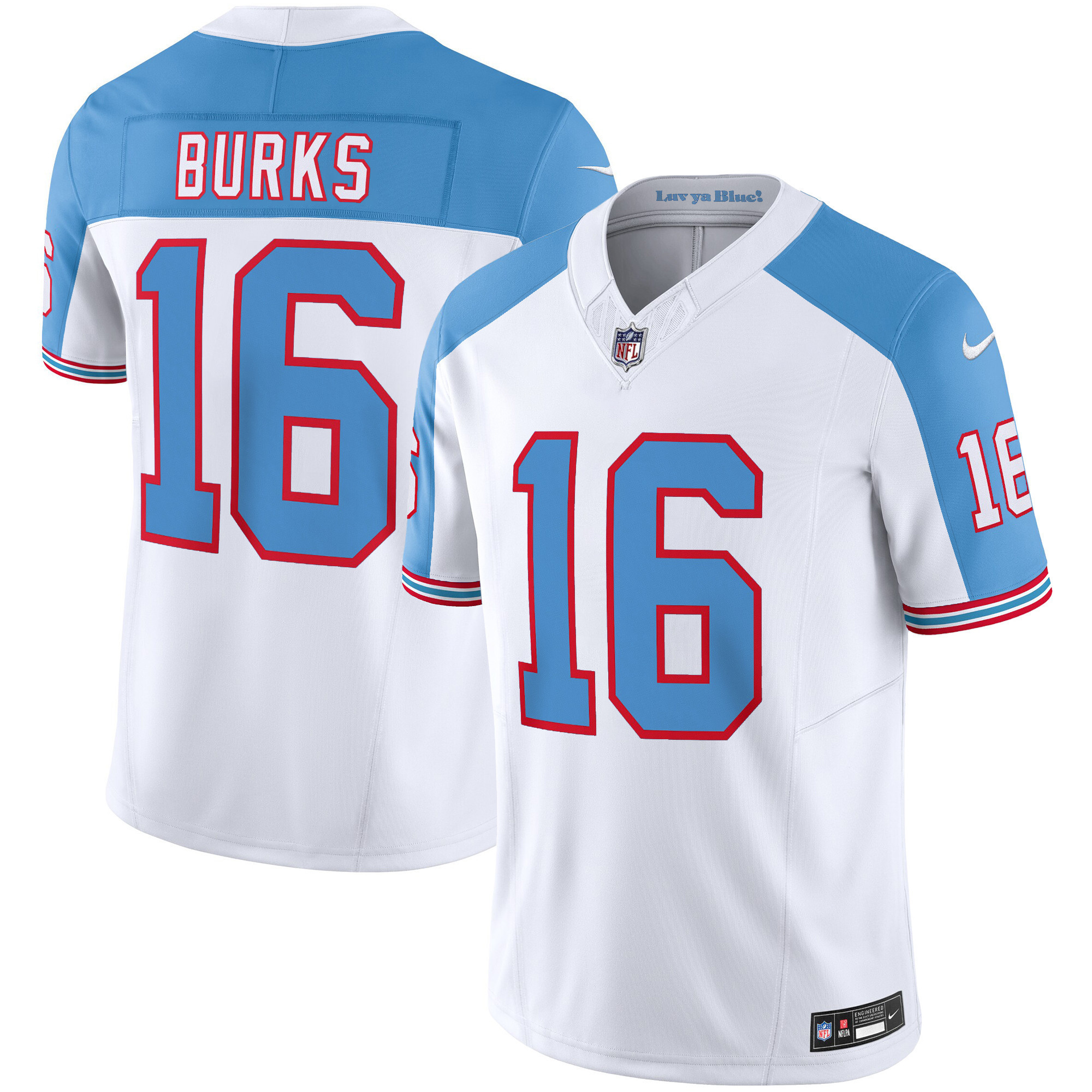 Treylon Burks Tennessee Titans Throwback White Alternate Limited Vapor Jersey - All Stitched 