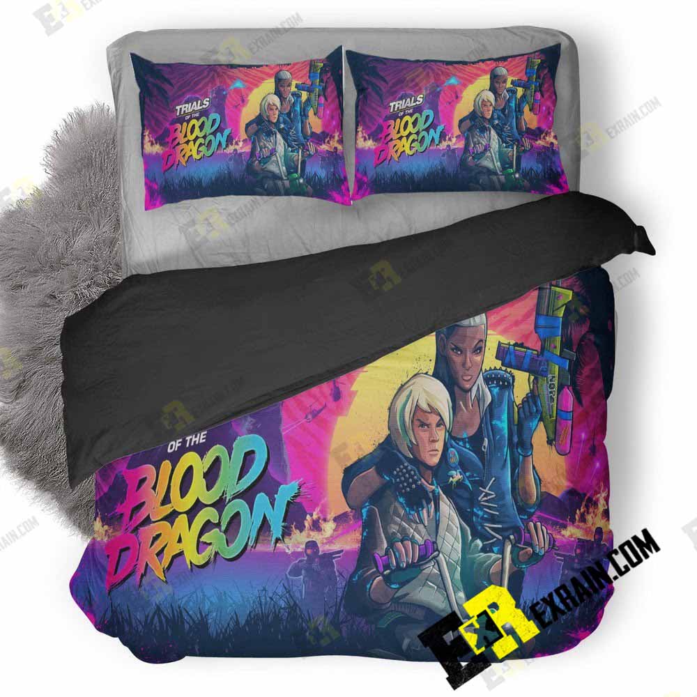 Trials Of The Blood Dragon Image 3D Customized Duvet Cover Bedding Set