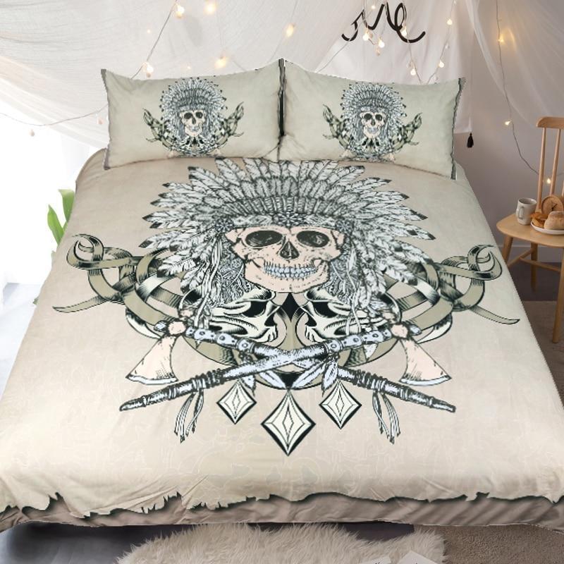 Tribal Indian Kull Hatch Art Hop 3D Customized Duvet Cover Bedding Set