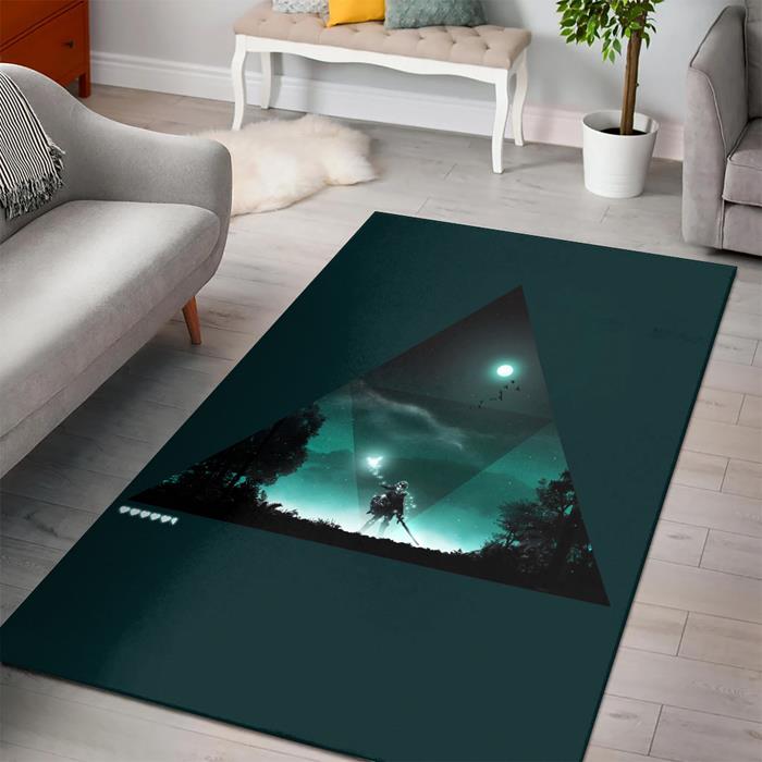 Triforce of Zelda Rectangle Rug – Custom Size And Printing