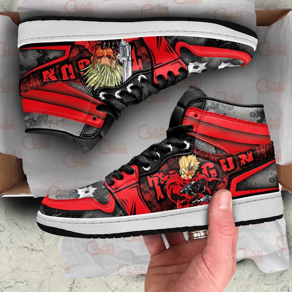 Trigun Vash The Stampede JD1s Sneakers Anime Shoes, Air Jordan Hightop