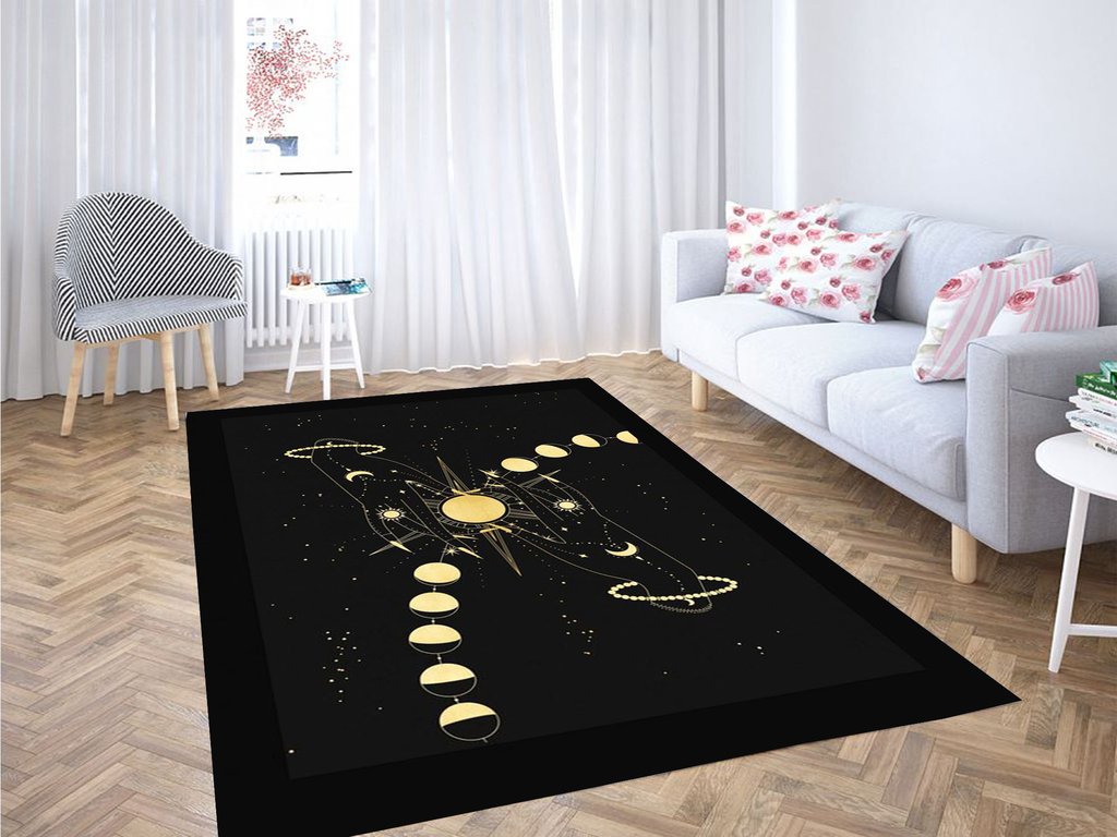 Triple Goddess Wallpaper Living Room Modern Carpet Rectangle Rug