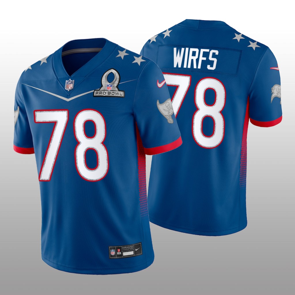 Tristan Wirfs Royal Game Jersey 2022 NFC Pro Bowl - Men's