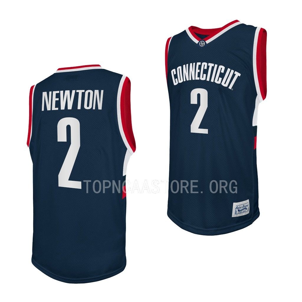 Tristen Newton UConn Huskies #2 Navy Retro Jersey 2022-23