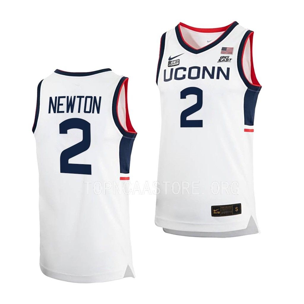 Tristen Newton UConn Huskies #2 White Home Jersey 2022-23