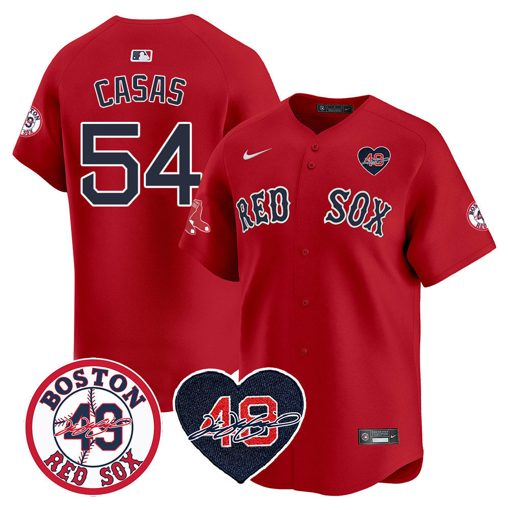 Triston Casas Men's Boston Red Sox Tim Wakefield Memorial Patch Vaper Premier Limited Jersey - All Stitched