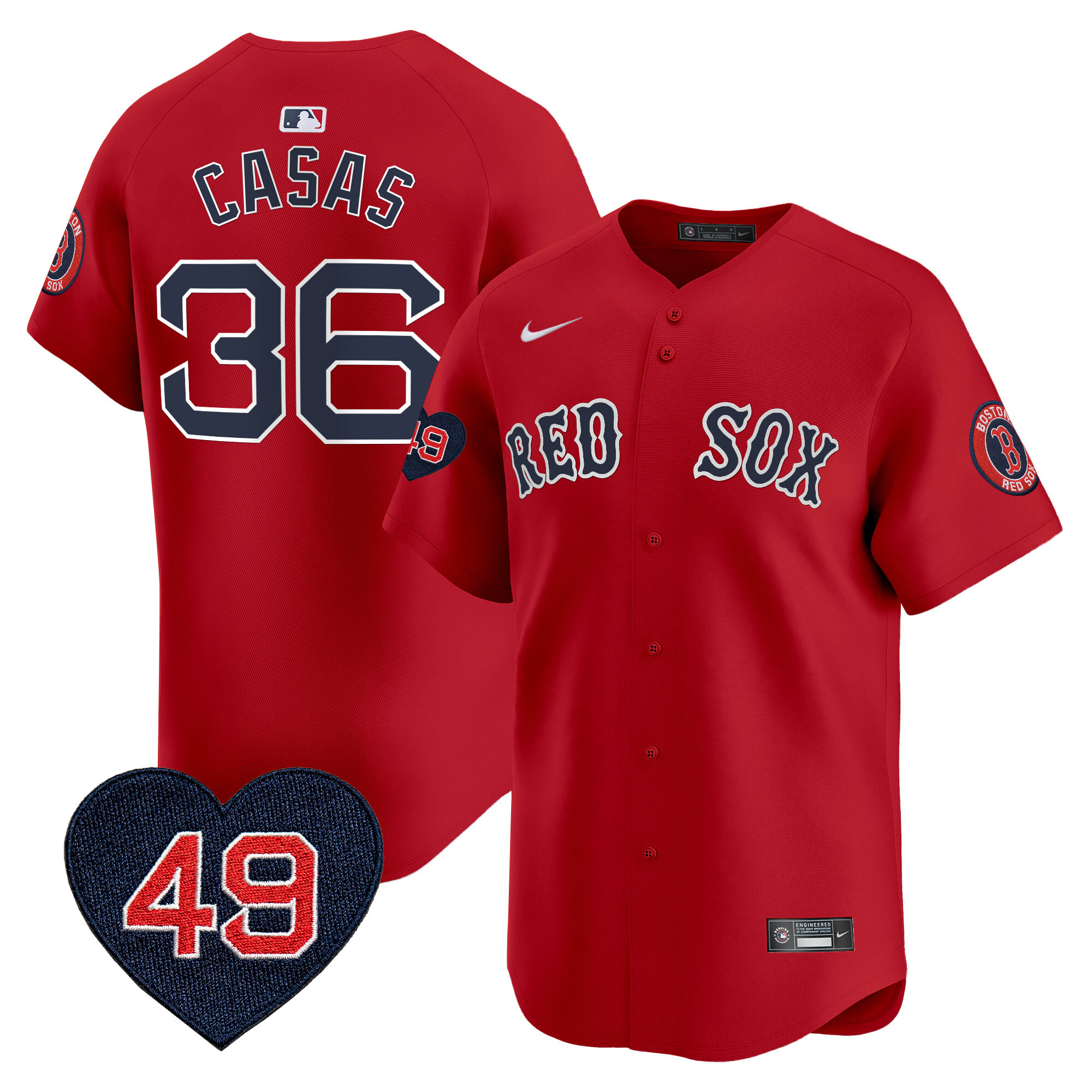 Triston Casas Men's Boston Red Sox Tim Wakefield Patch Vapor Premier Limited Jersey - All Stitched