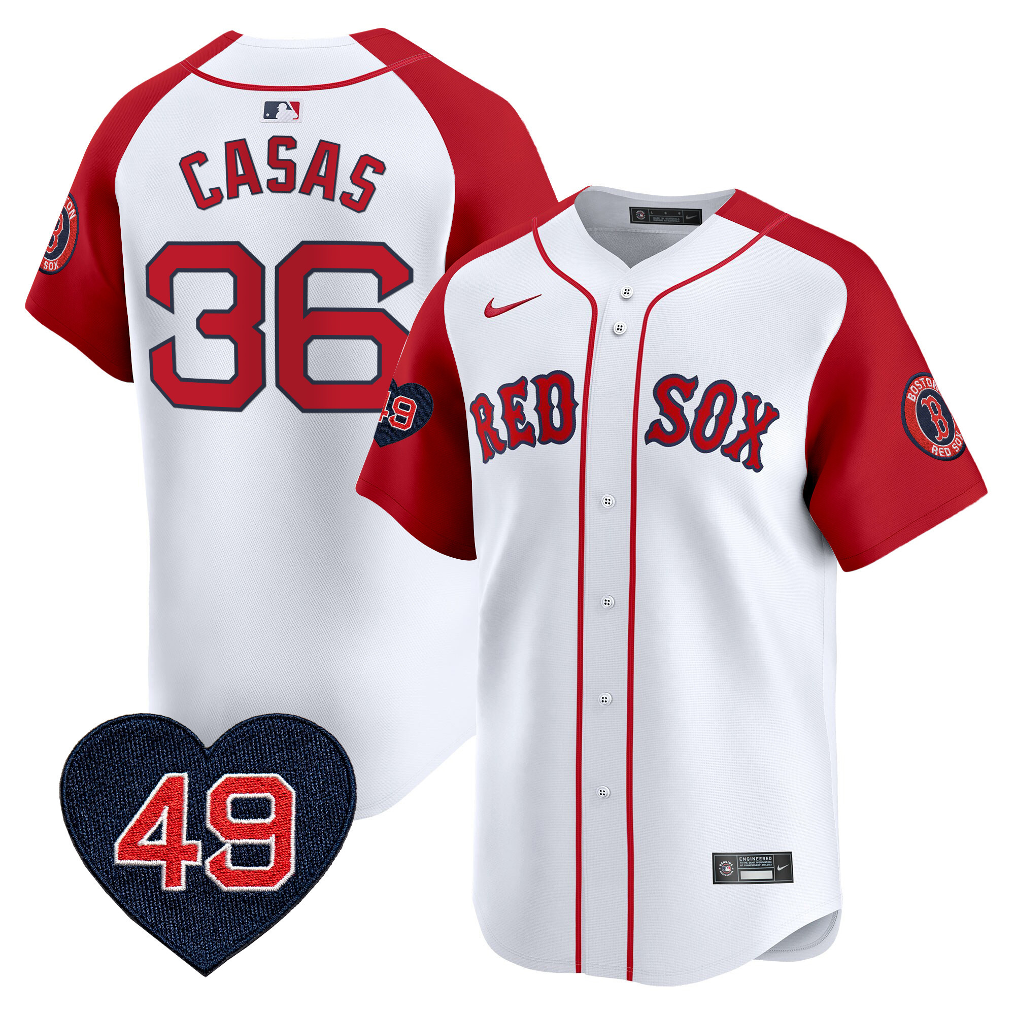 Triston Casas Men's Boston Red Sox Tim Wakefield Patch Vapor Premier Limited Red Alternate Jersey - All Stitched