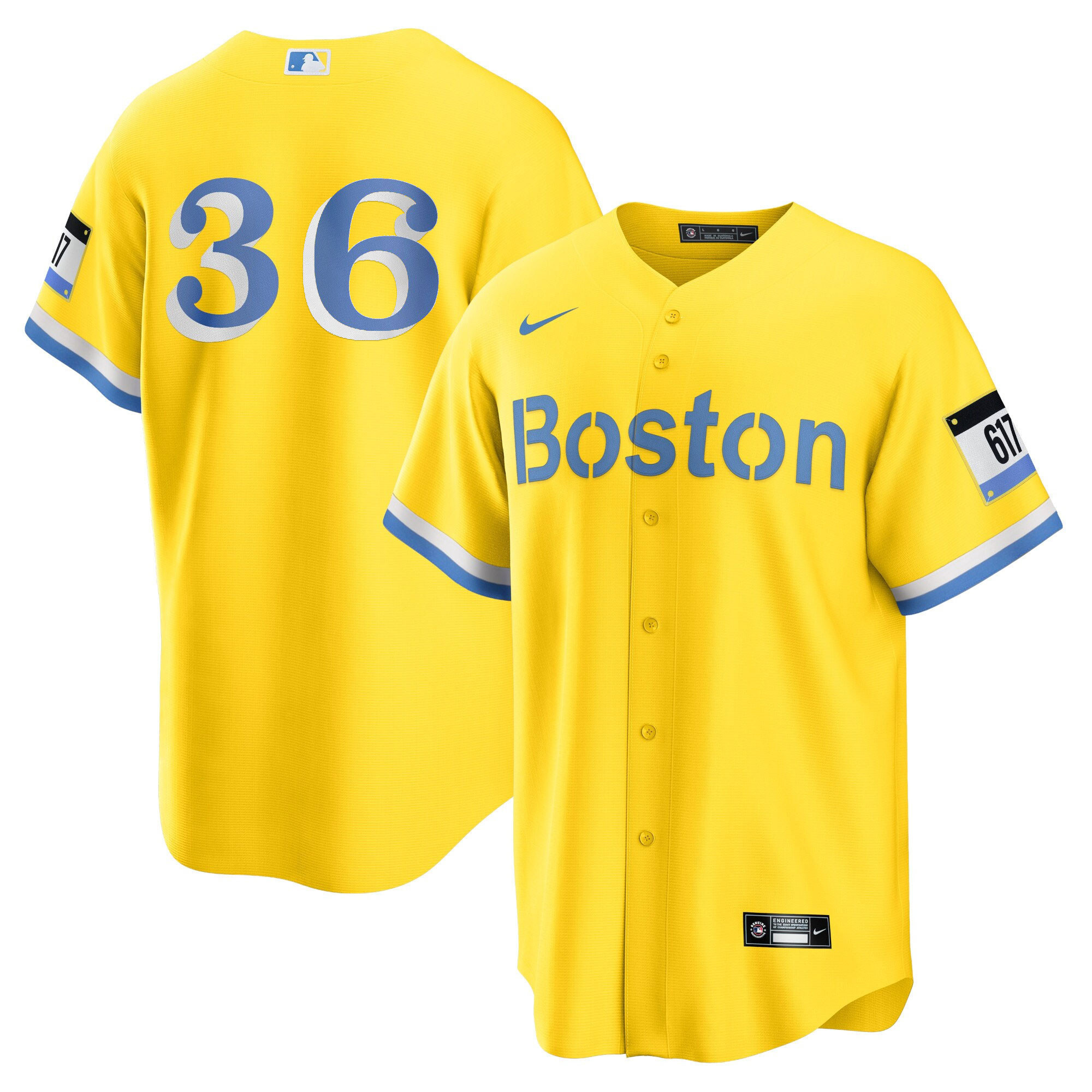 Triston Casas Youth's Boston Red Sox Yellow Cool Base Jersey - All Stitched