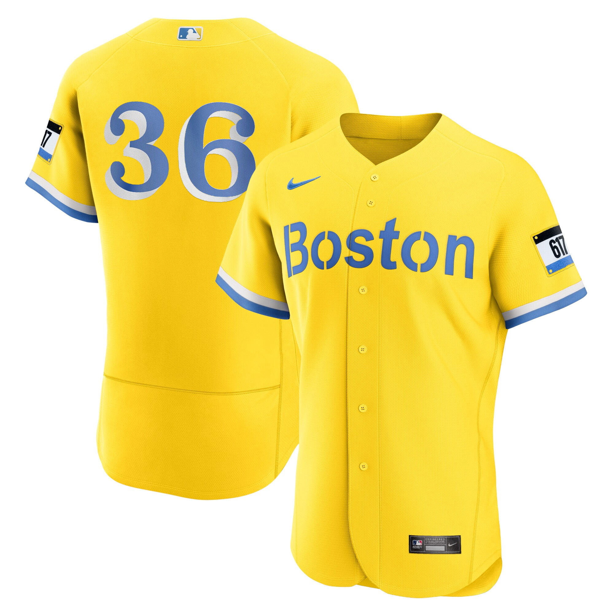 Triston Casas Youth's Boston Red Sox Yellow Flex Base Jersey - All Stitched