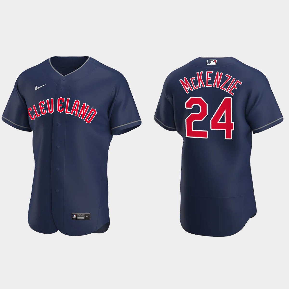 Triston McKenzie Cleveland Guardians Alternate Jersey - Navy