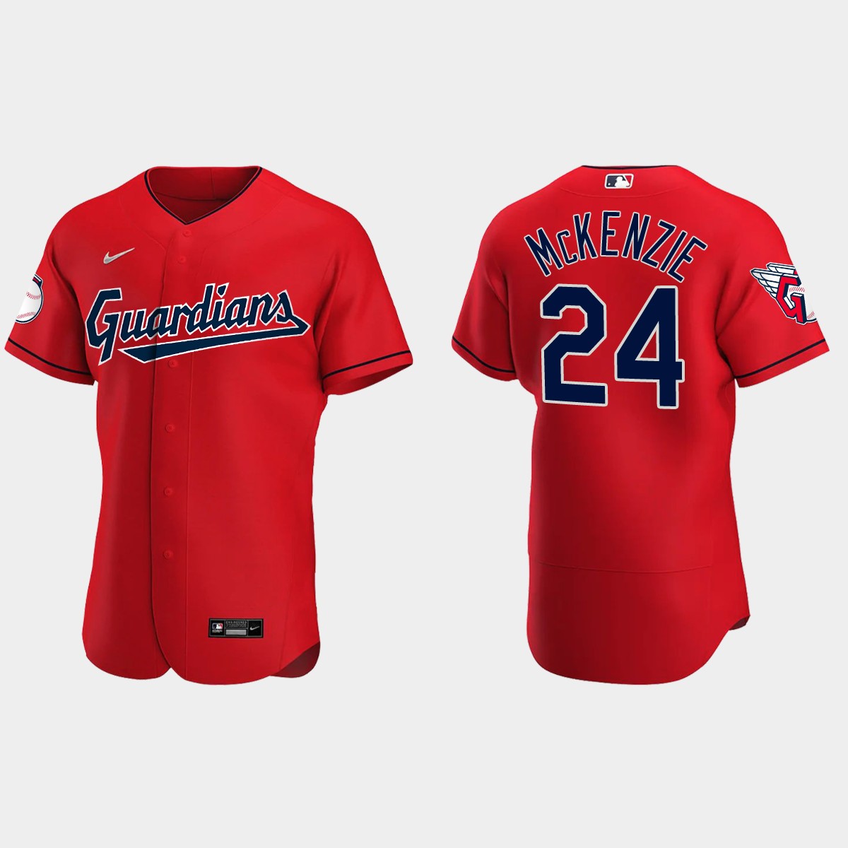 Triston McKenzie Cleveland Guardians Alternate Jersey - Red