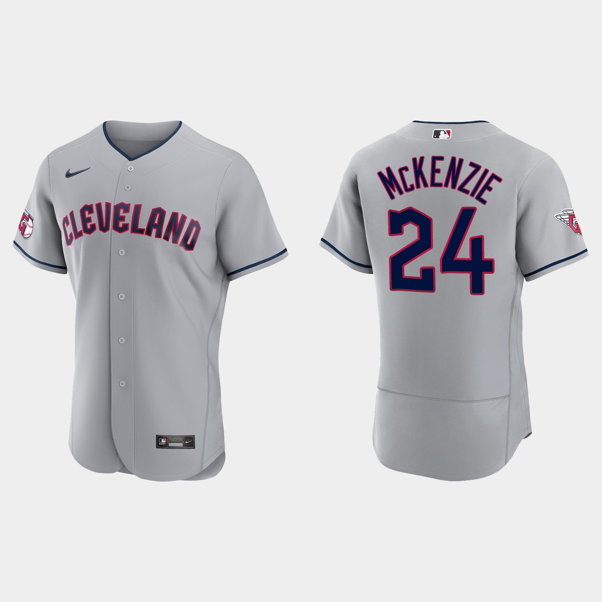 Triston McKenzie Cleveland Guardians Jersey - Gray