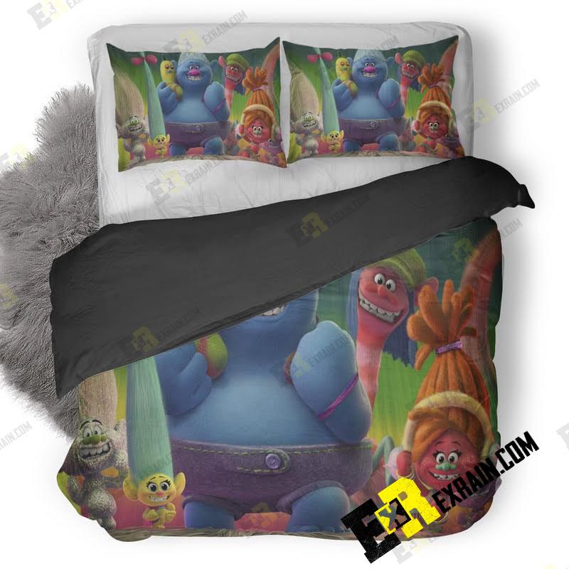 Trolls Qhd 3D Customized Duvet Cover Bedding Set