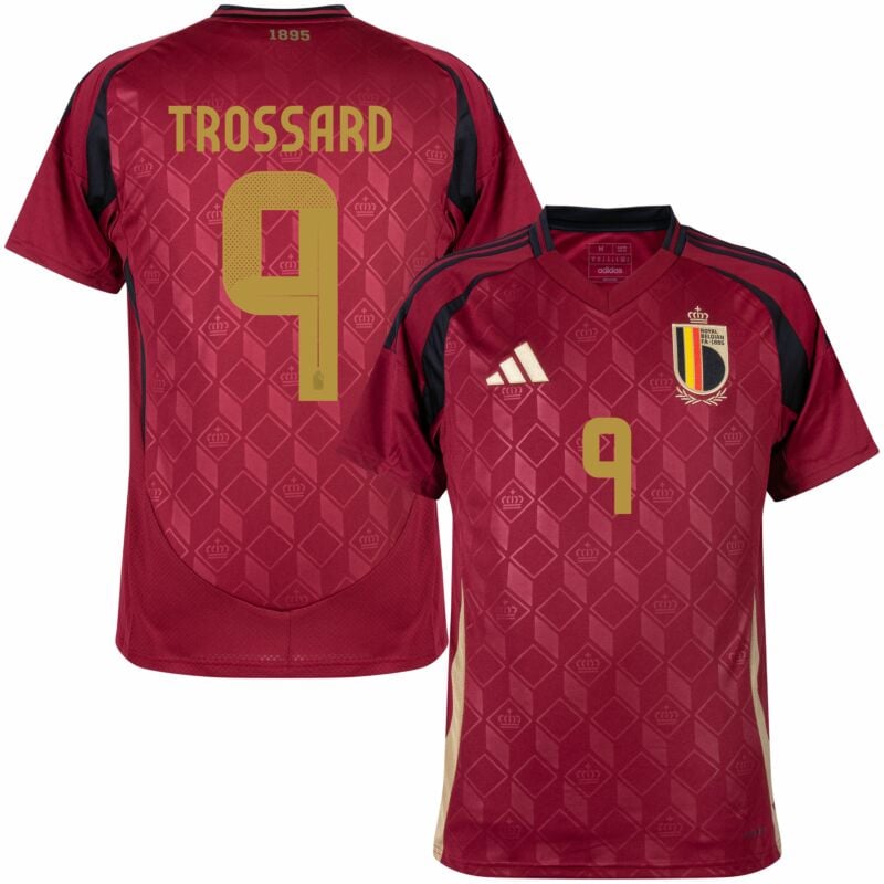 Trossard Men's Belgium 2024 Stadium Home Soccer Jersey