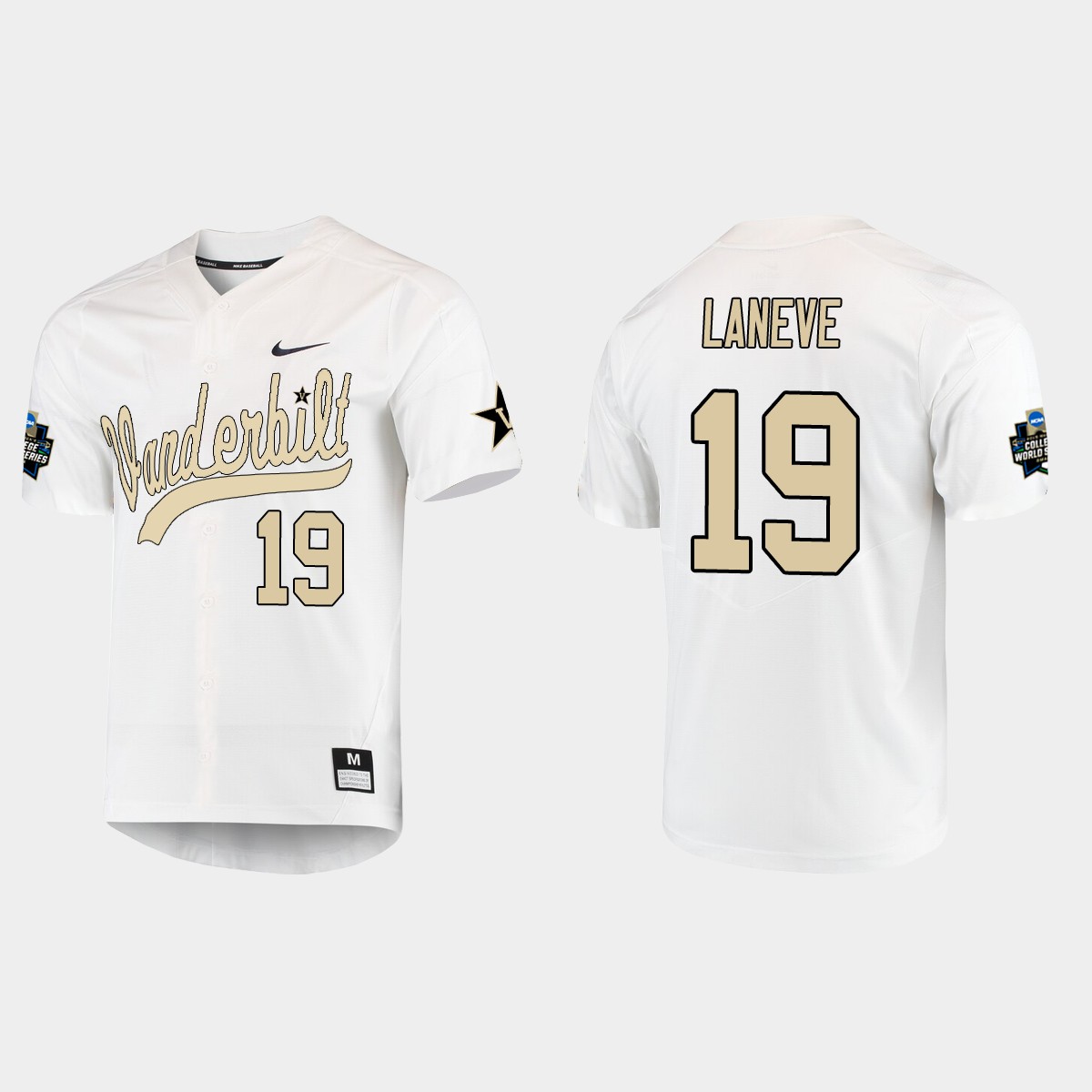 Troy LaNeve Vanderbilt Commodores College World Series Jersey - White