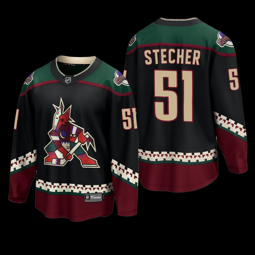 Troy Stecher Arizona Coyotes Home Black Breakaway Player Jersey 2022