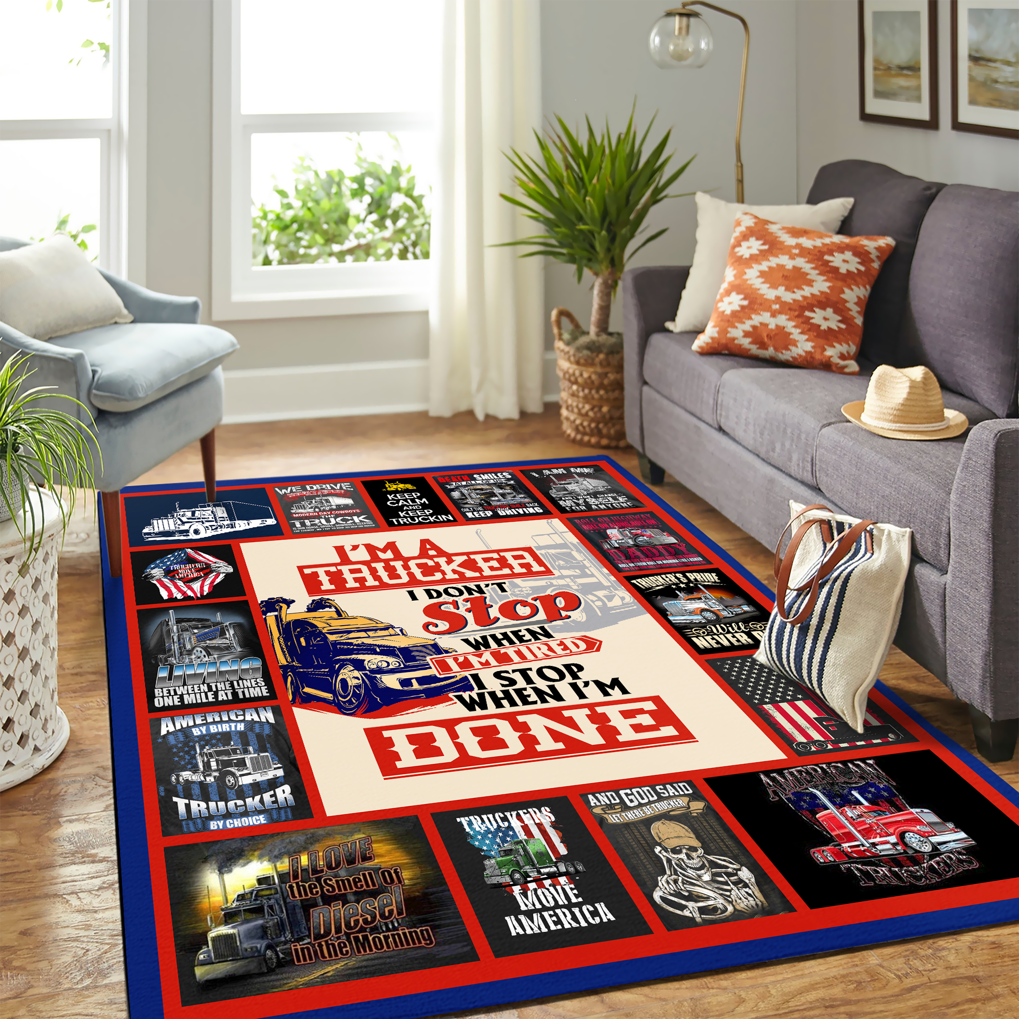 Trucker Mk Carpet Area Rectangle Rug