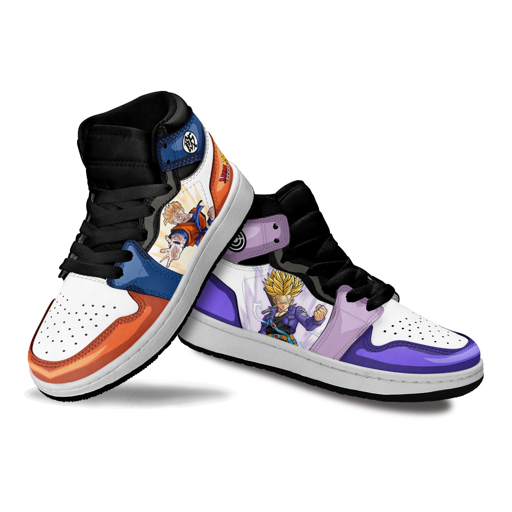 Trunks and Gohan Kids Sneakers Custom Dragon Ball Anime Shoes For Kids