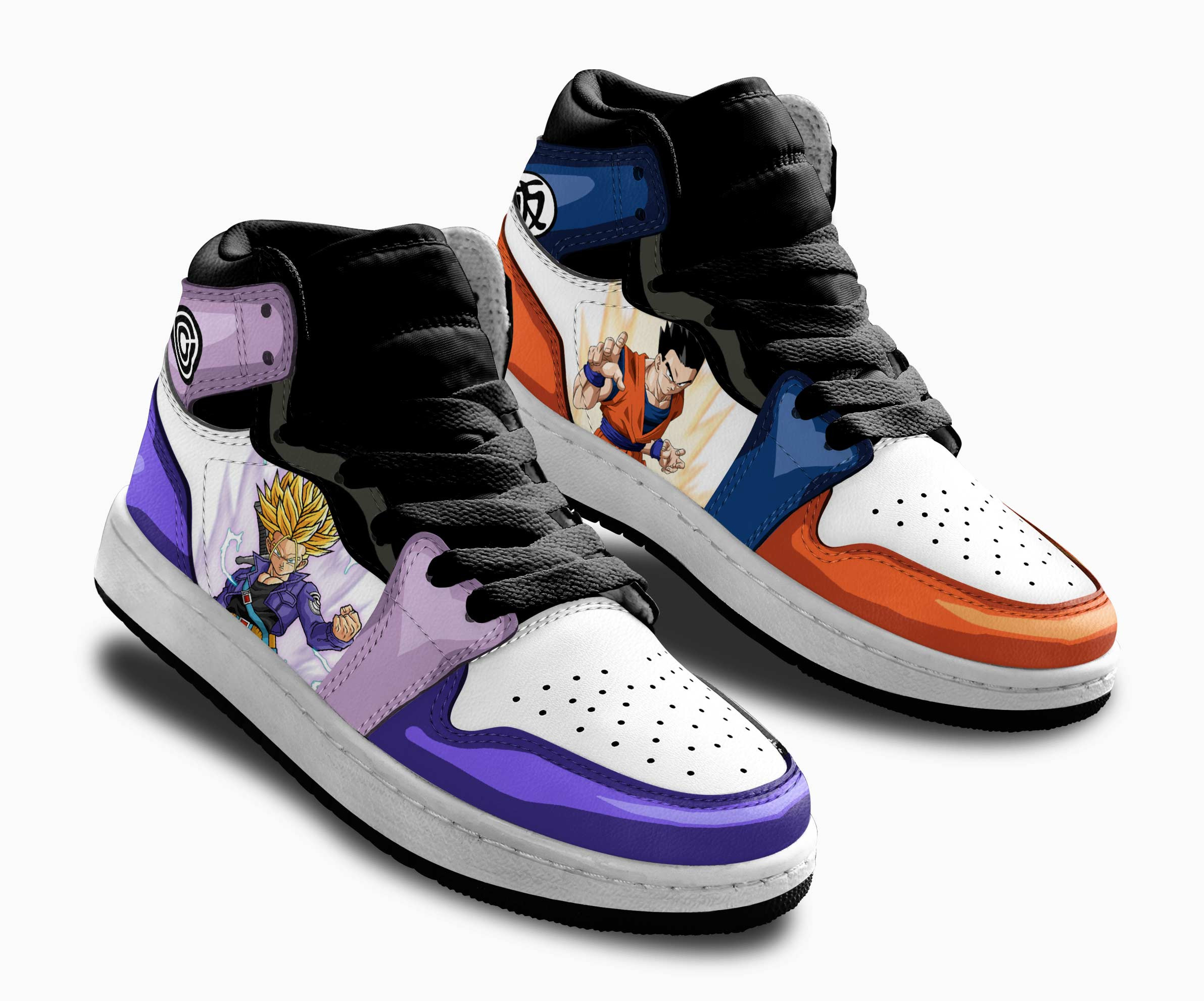 Trunks and Gohan Kids Sneakers Custom Dragon Ball Anime Shoes For Kids