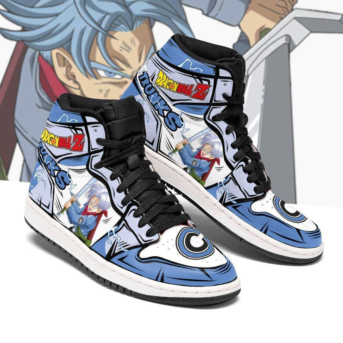 Trunks JD1s Sneakers Anime Dragon Ball Shoes, Air Jordan Hightop
