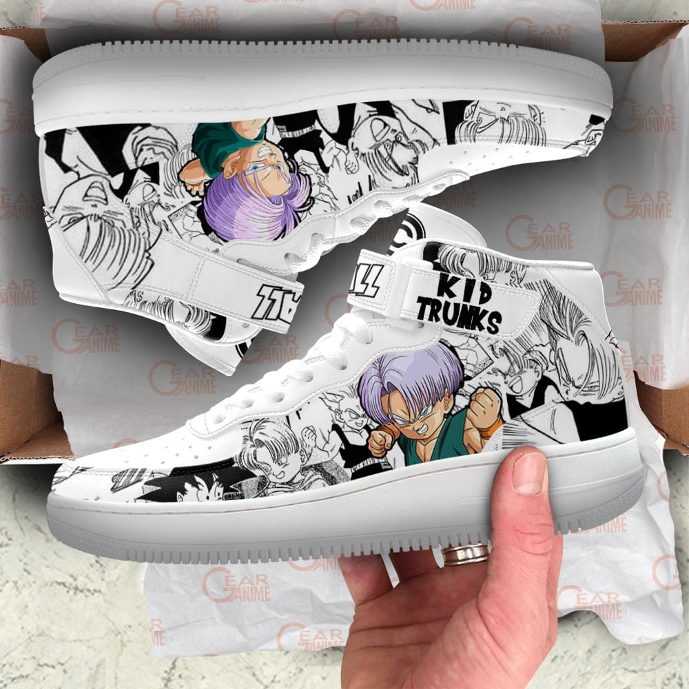 Trunks Kid Sneakers Air Mid Custom Dragon Ball Anime Shoes Mix Manga