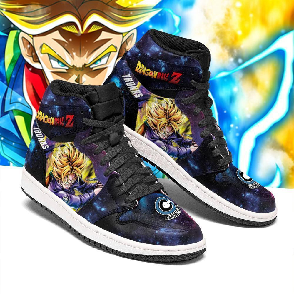Trunks SSJ JD1s Sneakers Galaxy Dragon Ball Anime Shoes, Air Jordan Hightop
