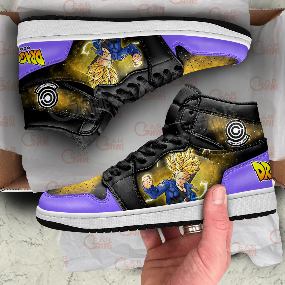 Trunks Super Saiyan JD1s Sneakers Dragon Ball Anime Shoes Mix Galaxy, Air Jordan Hightop