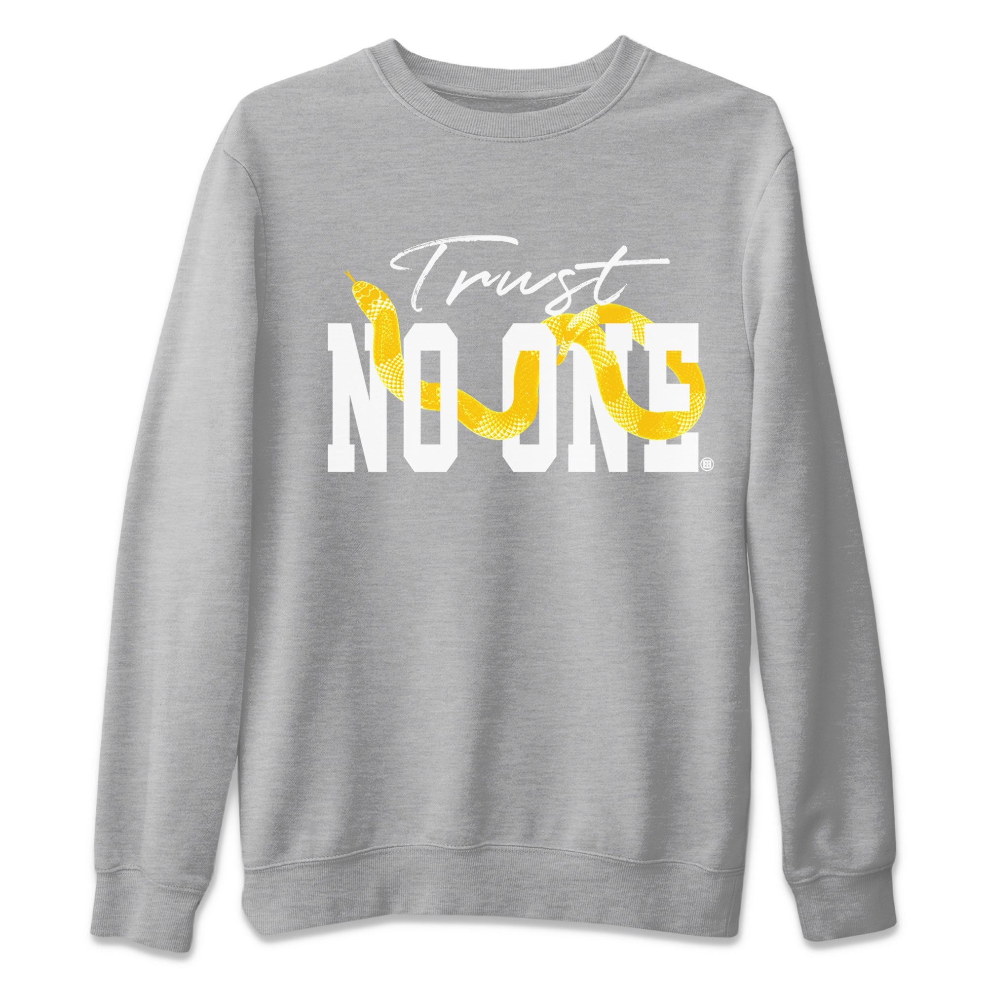 Trust No One Unisex Sweater – Air Jordan 11 Yellow Python, Sneakers Matching Sweater