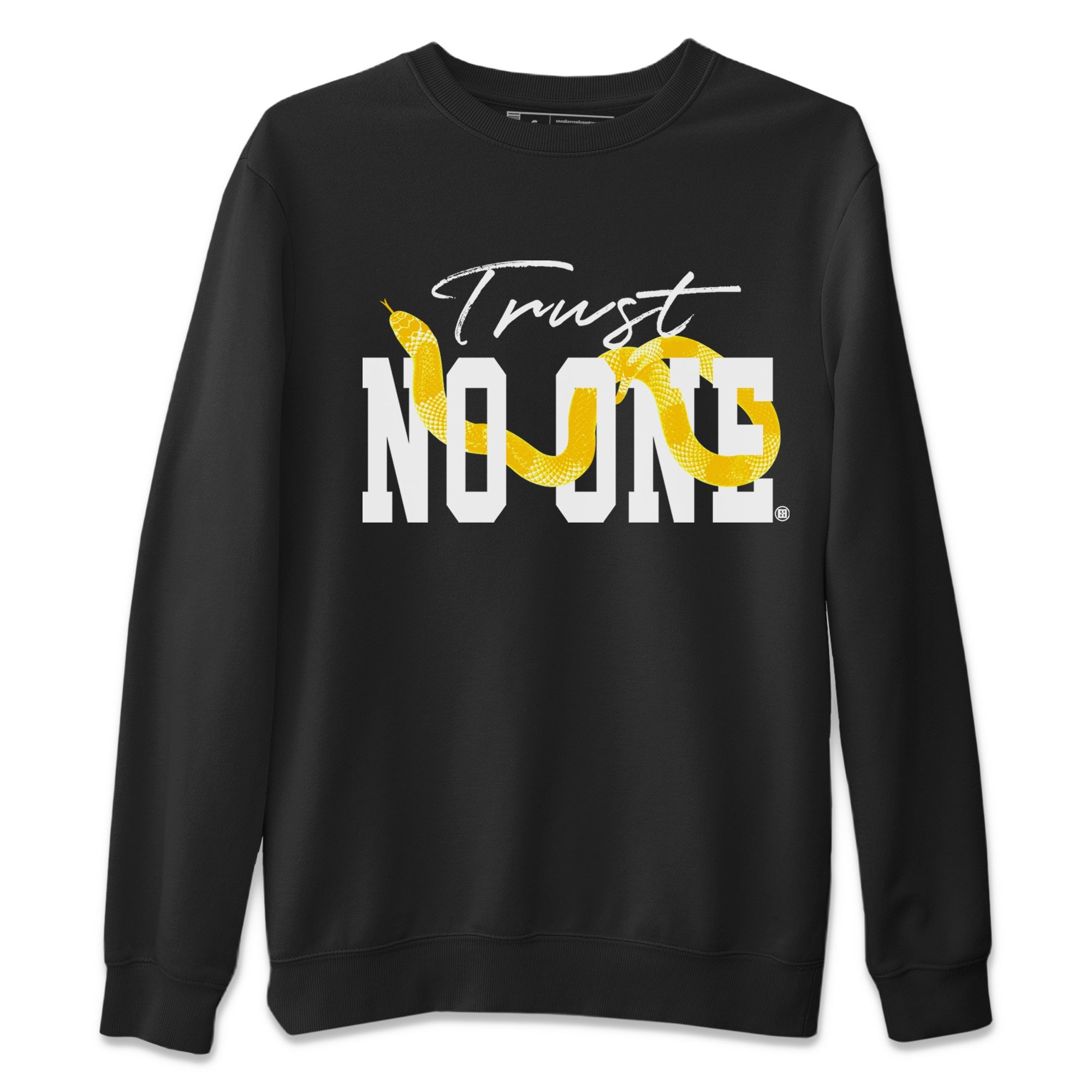 Trust No One Unisex Sweater – Air Jordan 11 Yellow Python, Sneakers Matching Sweater