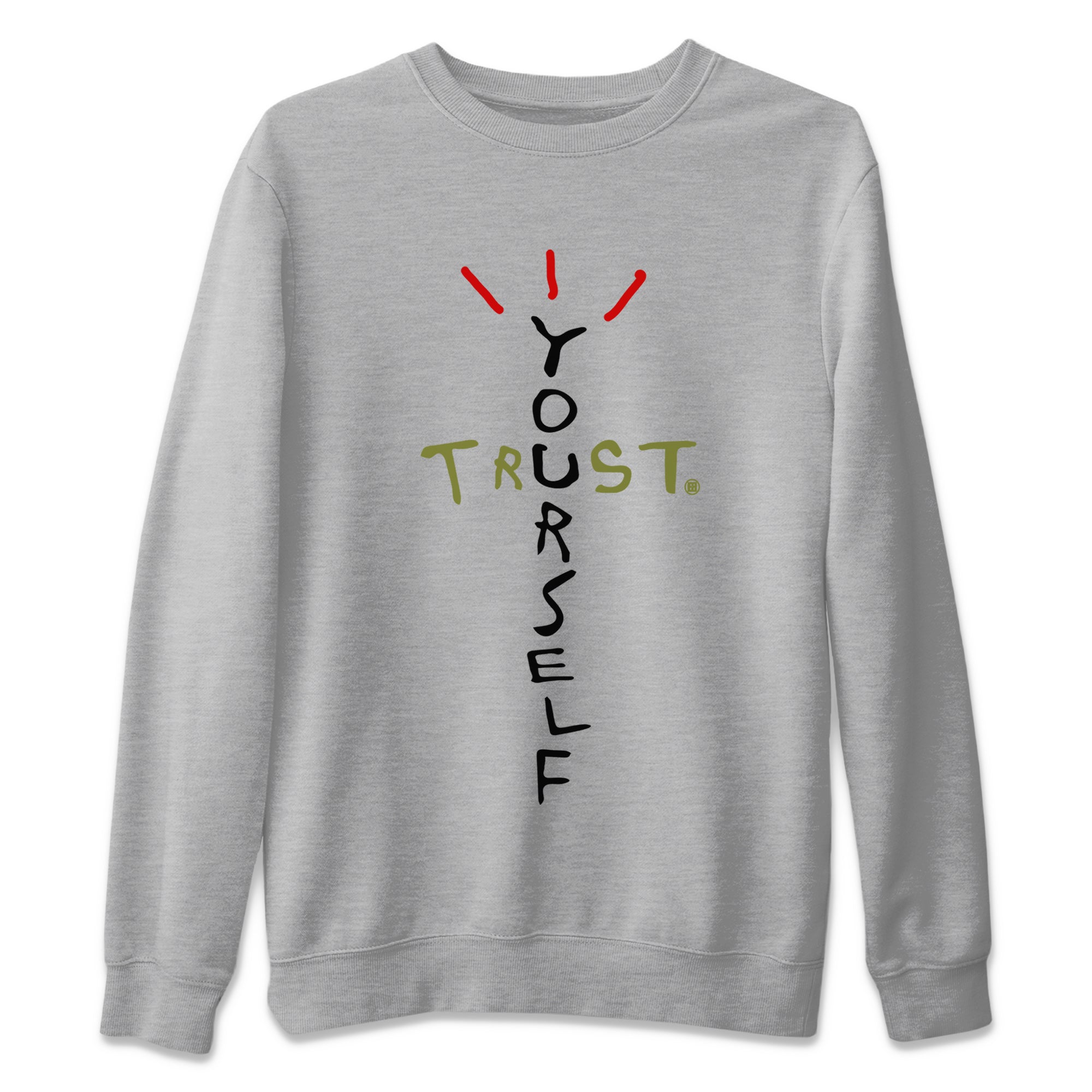 Trust Yourself Unisex Sweater – Air Jordan 1 Travis Scott Olive, Sneakers Matching Sweater