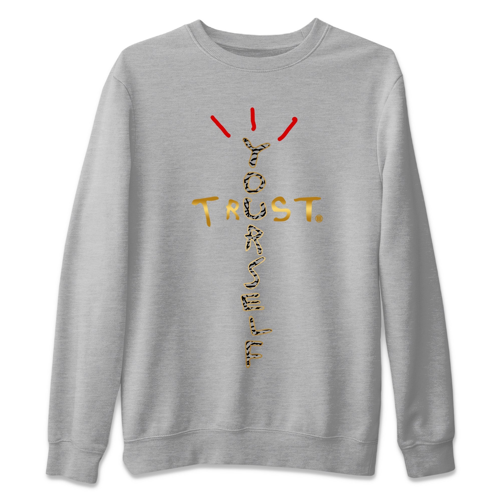 Trust Yourself Unisex Sweater – Air Jordan 3 Black Gold, Sneakers Matching Sweater