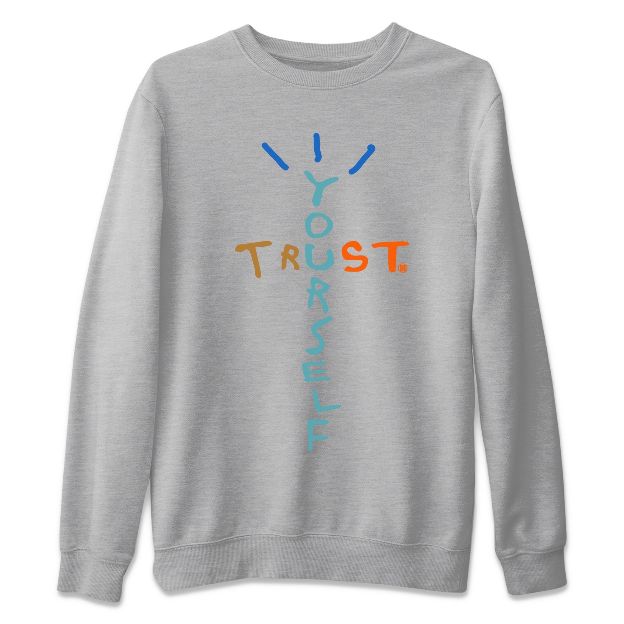 Trust Yourself Unisex Sweater – Yeezy 700 Faded Azure, Sneakers Matching Sweater