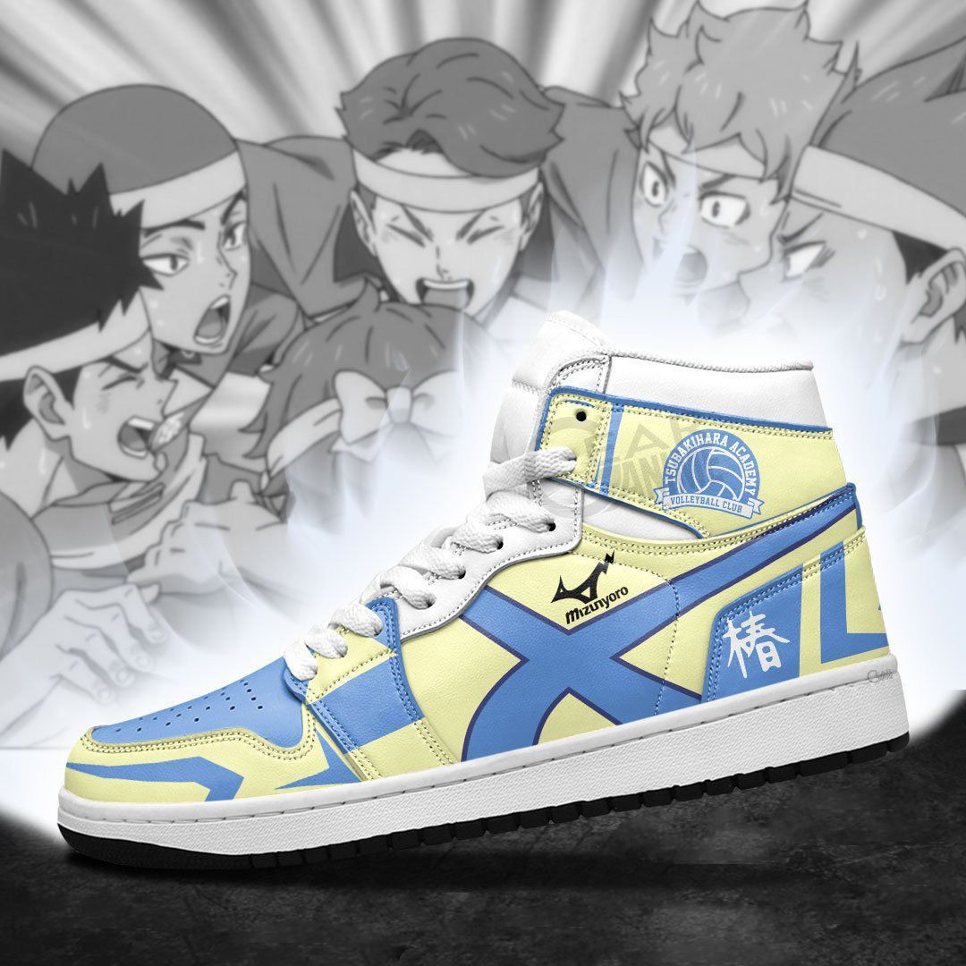Tsubakihara Academy Haikyuu Anime 1 High Top Air Jordan Sneaker, Air Jordan Hightop