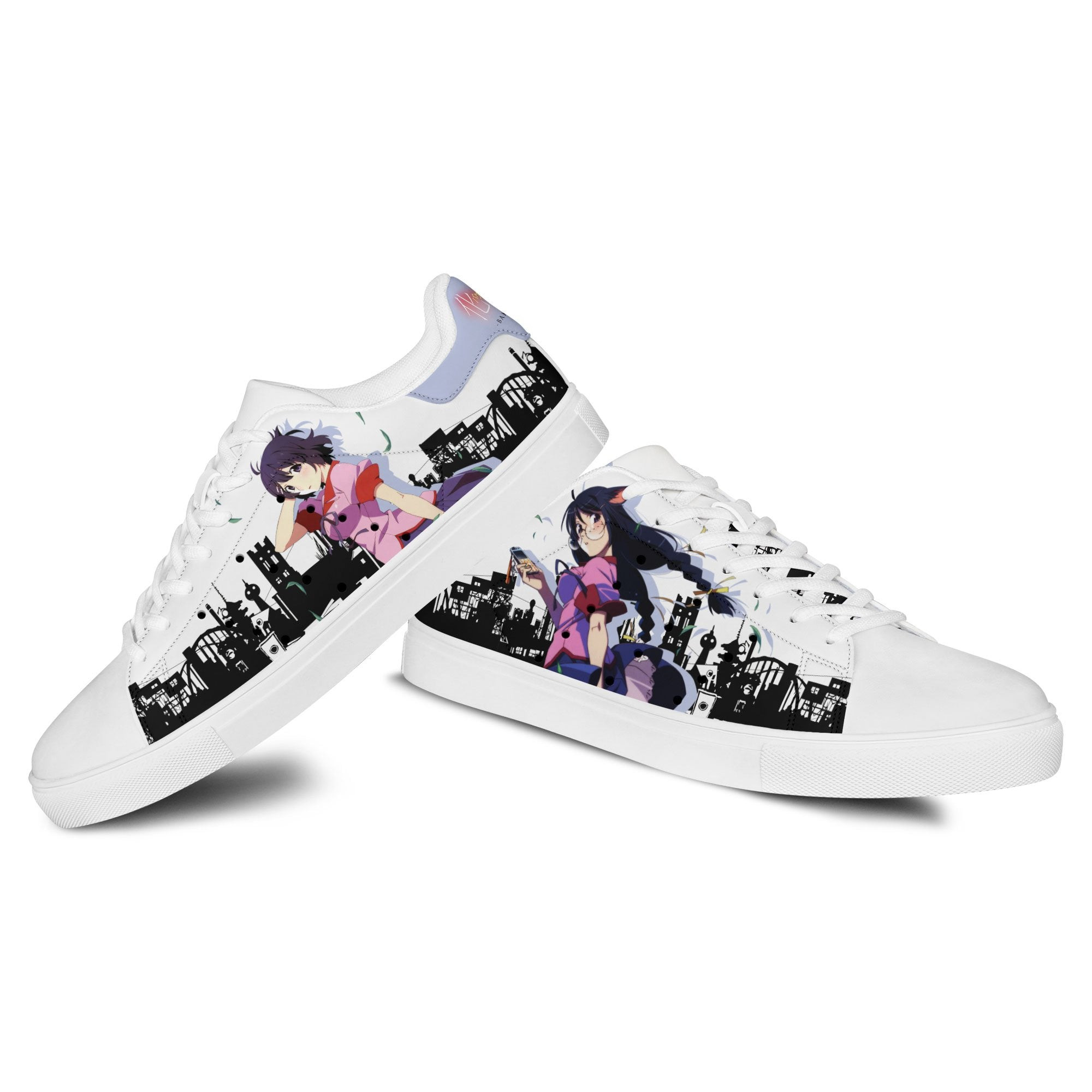 Tsubasa Hanekawa Skate Sneakers Custom Anime Bakemonogatari Shoes