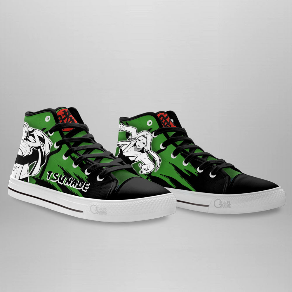 Tsunade High Top Shoes Anime Sneakers Manga Style