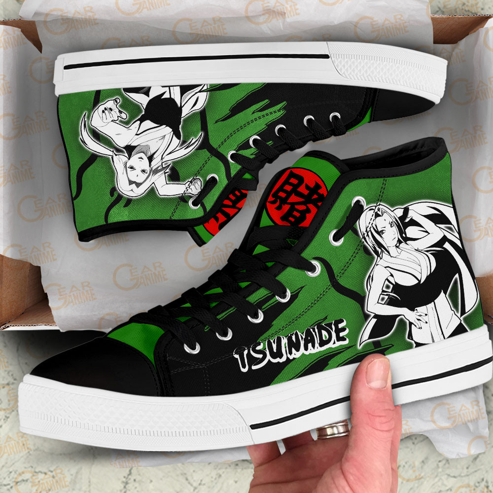 Tsunade High Top Shoes Anime Sneakers Manga Style