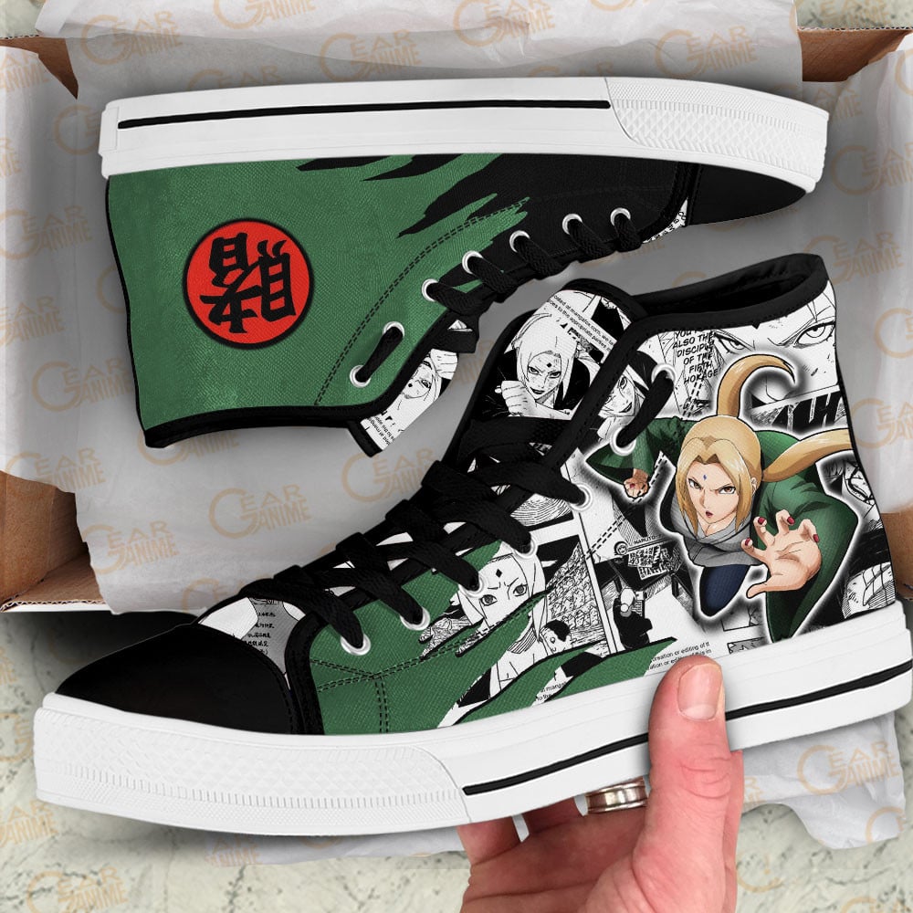 Tsunade High Top Shoes Custom Anime Sneakers Mix Manga