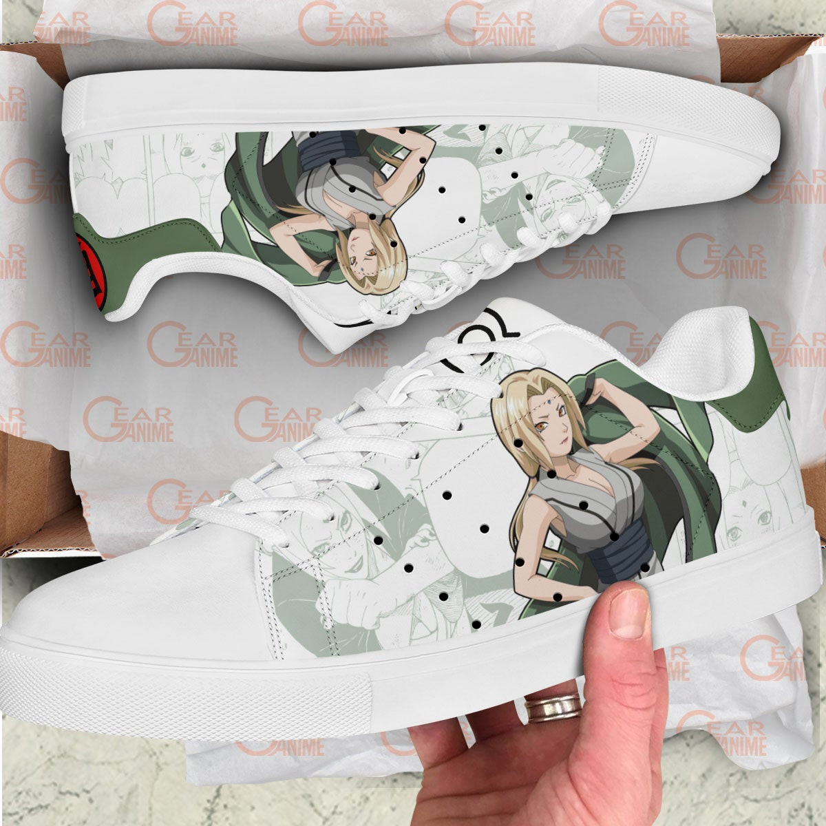 Tsunade Skate Sneakers Custom NRT Anime Shoes